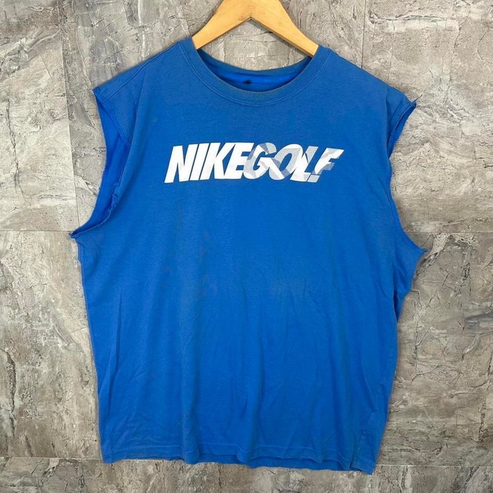Nike Golf Tour Performance blue sleeveless shirt Men's Size XL‎ #golf